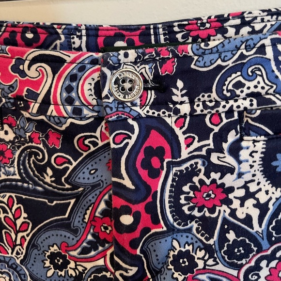 EUC Lauren Ralph Lauren Petite Blue and Pink Paisley Pants Size 2P - Picture 3 of 6